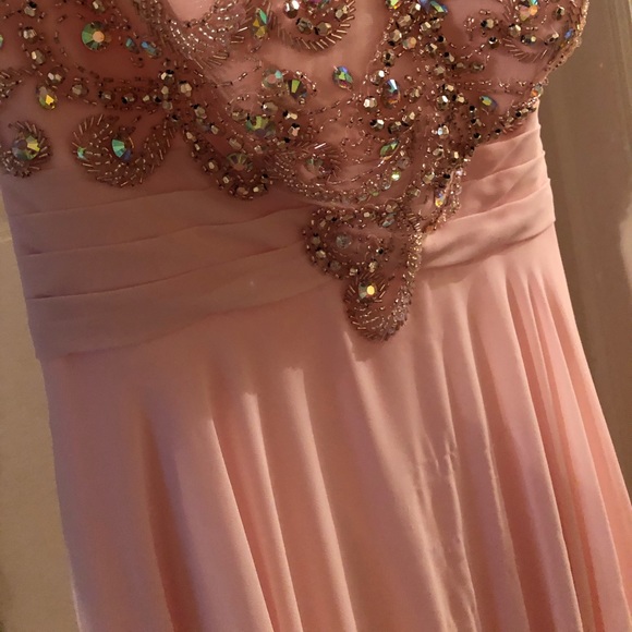 Beaded Strapless Gown with Small Train - Picture 5 of 5